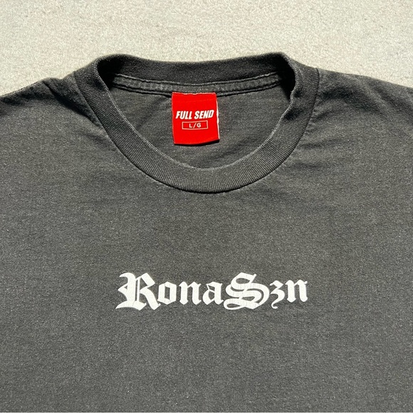 Full Send Nelk Boys Rona Season Longest Season T-Shirt Men’s Large Black Meme - Picture 5 of 6